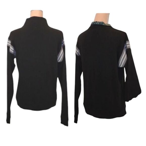 PINK VS Y2K Black Green Tropical Logo Quarter Zip Pullover Sweatshirt Small - Picture 10 of 14